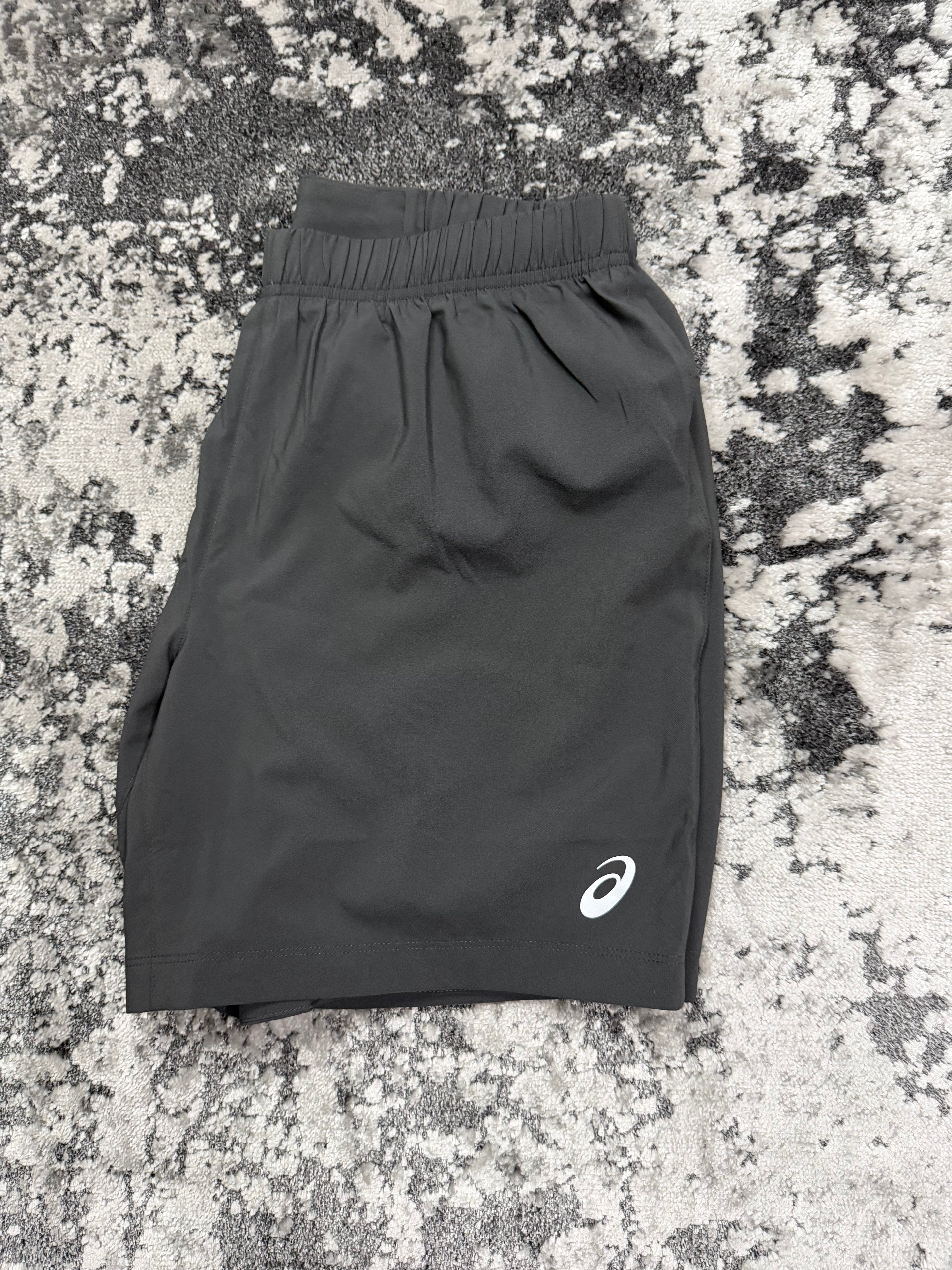 Grey Asics Core 2 - 1, 7” Shorts