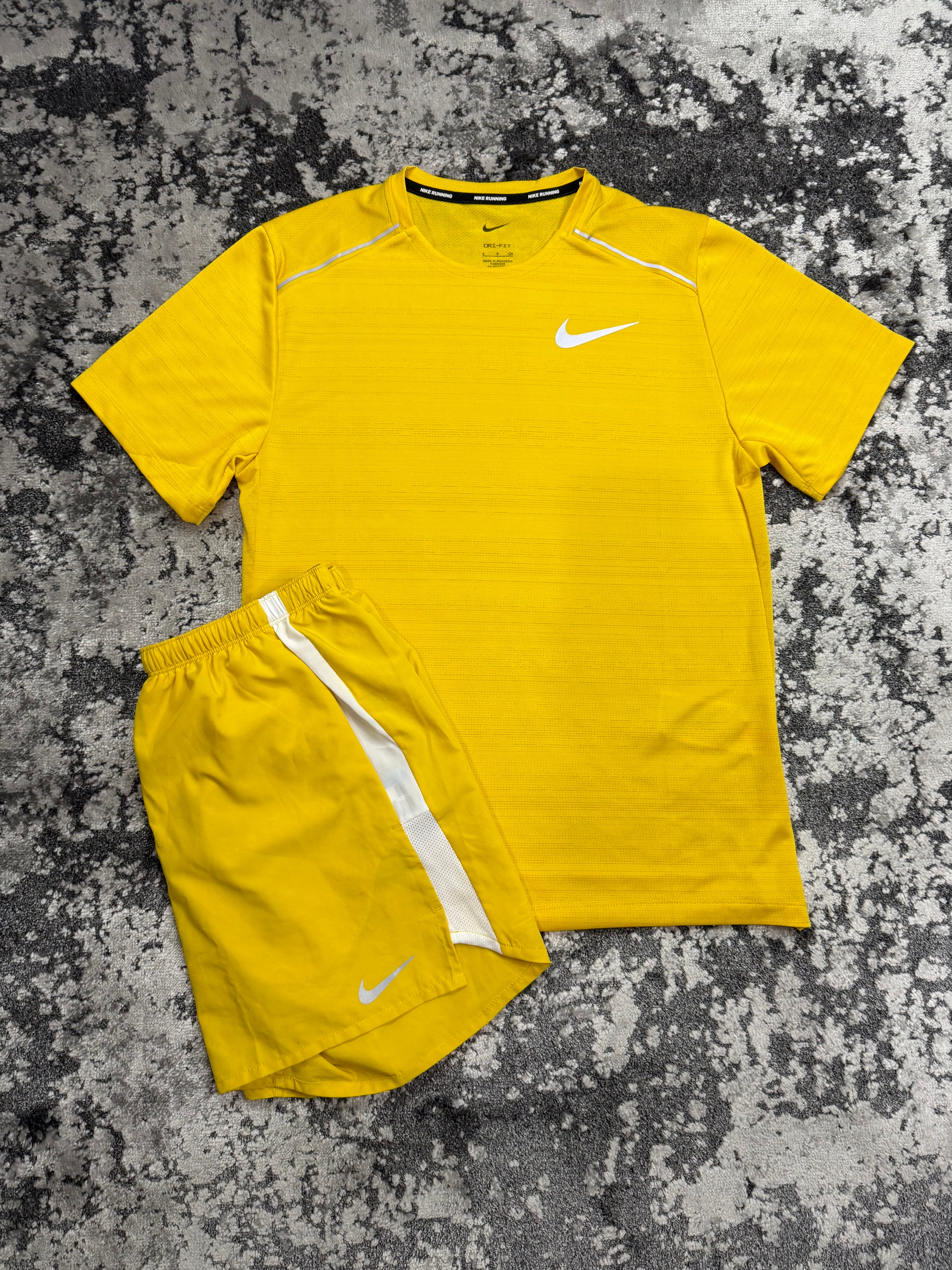 Yellow Nike 1.0 Miler 2 Piece Set