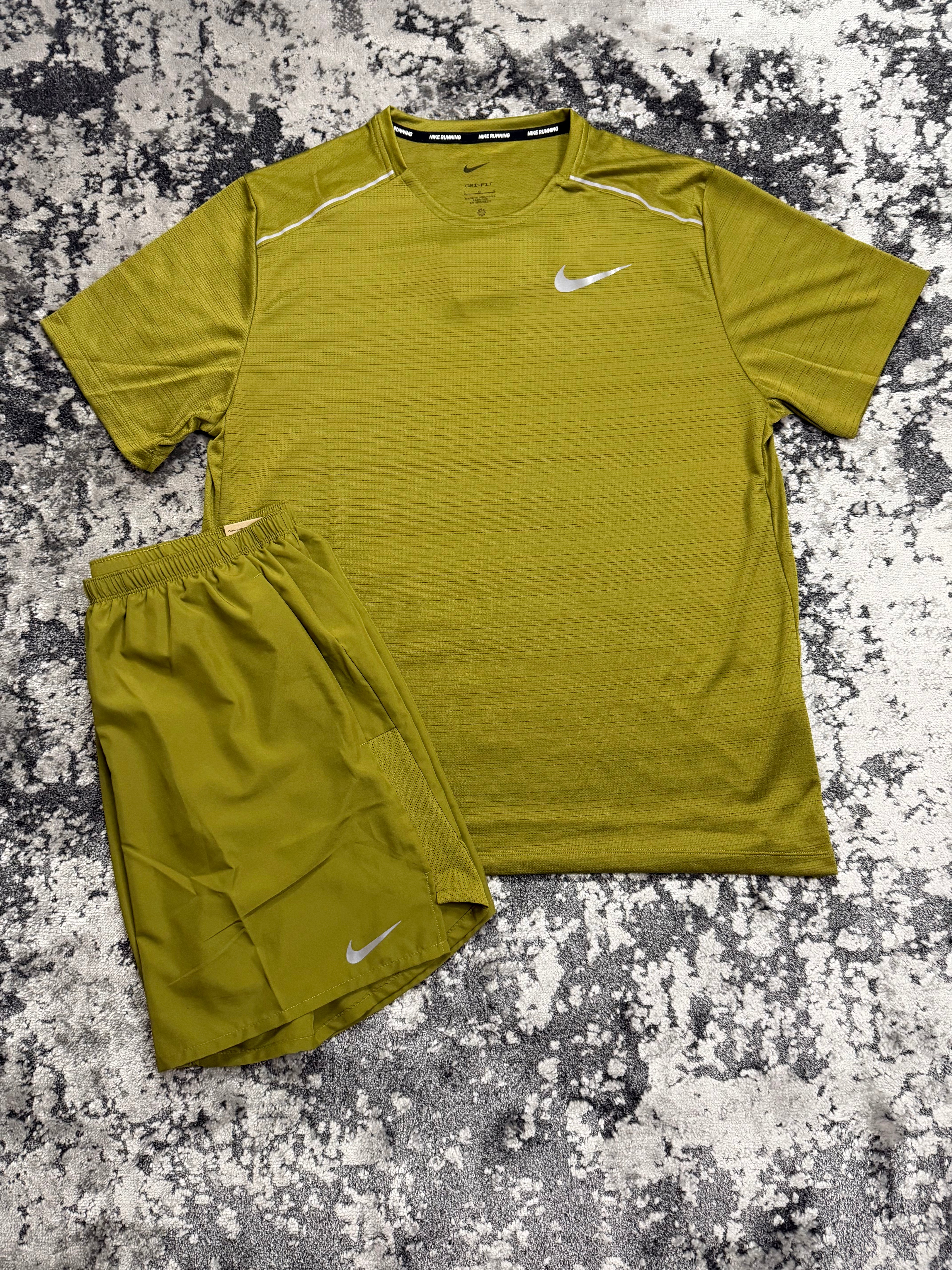 Khaki Nike 1.0 Miler 2 Piece Set