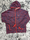 Red Nike Geometric Windrunner